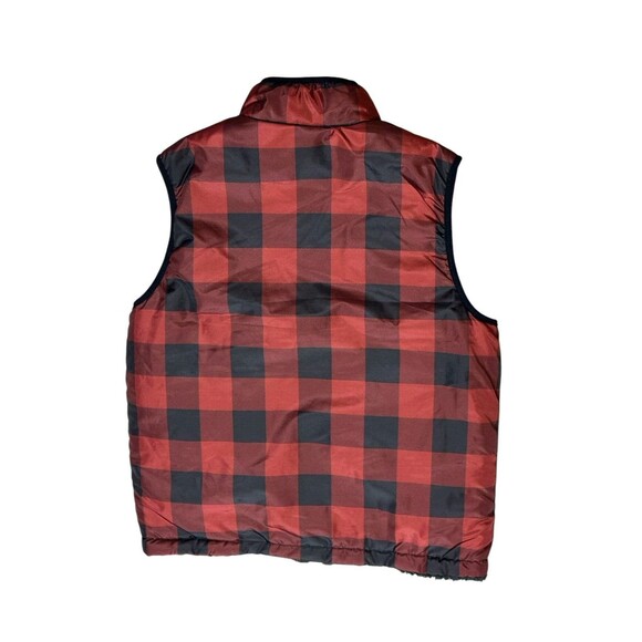 Buffalo David Bitton vest child L 14 16 or women S reversible plaid or fleece - Picture 10 of 12